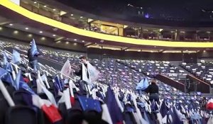 Regardez la bande-annonce du meeting d'Emmanuel Macron annoncé comme un show grandiose équivalent à la mi-temps du super-bowl, "le plus grand événement politique jamais vu !"