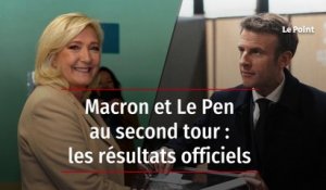 Macron et Le Pen au second tour : les résultats officiels