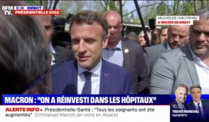 Emmanuel Macron à Mulhouse: "On a jamais fait autant pour l'hôpital durant un quinquennat que ce qu'on a fait là"