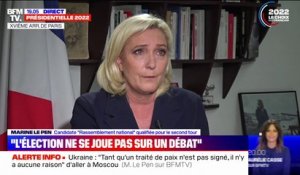 Marine Le Pen: "Une élection ne se joue pas uniquement sur un débat, elle se joue sur un projet"