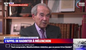 "Pour battre madame Le Pen, il faut voter Macron": Robert Badinter aurait aimé que Jean-Luc Mélenchon prenne une position "plus claire"