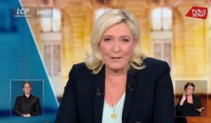 Marine Le Pen: "Je serai la présidente de la concorde restaurée entre les Français"'