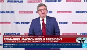 Présidentielle 2022 : "Ne vous résignez pas", Mélenchon s'exprime à l'issue des résultats