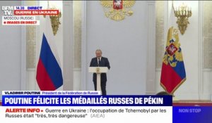 Vladimir Poutine: "Je vouvdrais féciliter nos champions de Pékin"