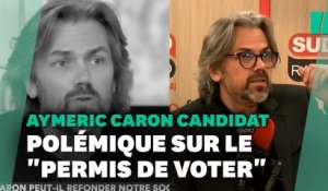 Rattrapé par une vidéo de 2017, Aymeric Caron dément défendre "un permis de voter"