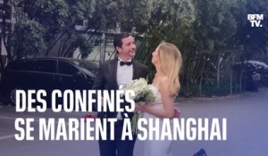 Confinés à Shanghai, des amoureux décident de se marier sur le parking de leur résidence