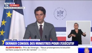 Gabriel Attal: "Emmanuel Macron a eu un mot de remerciement appuyé pour le gouvernement et Jean Castex"