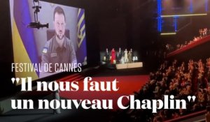 "Il nous faut un nouveau Charlie Chaplin" : à Cannes, Volodymyr Zelensky parle d'Ukraine