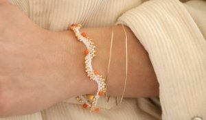 Un bracelet vagues en tissage de perles Miyuki avec Perles and co