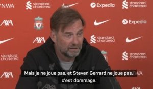 38e j. - Klopp : "Dommage que Gerrard ne joue pas !"