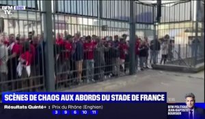 Scène de chaos aux abords du Stade de France