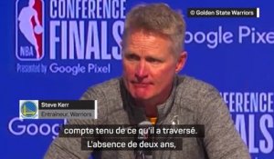 Warriors - Kerr : "Difficile de ne pas être très enthousiaste pour Thompson"