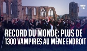 Avec 1369 personnes déguisées en vampires au même endroit, les Anglais battent un record du monde