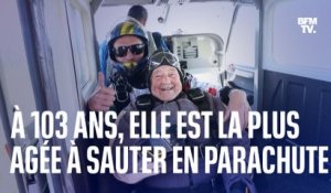 À 103 ans, cette Suédoise saute en parachute et bat un record du monde