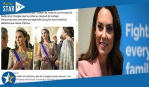 Kate Middleton : diadème aux nœuds d'amour et robe à sequins de sa créatrice fétiche, elle sort le g