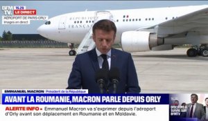 Emmanuel Macron: "La France a tout fait pour éviter la guerre en Ukraine"