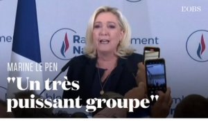 Marine Le Pen se félicite d'avoir le groupe "le plus nombreux de l'histoire" du RN