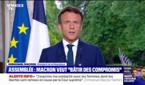 À l'Assemblée nationale, Emmanuel Macron veut "bâtir des compromis"