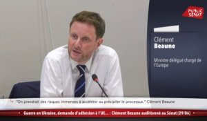 Guerre en Ukraine, demande d'adhésion à l'UE... : Clément Beaune auditionné au Sénat