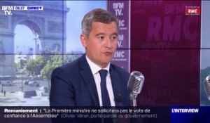 Remaniement: Gérald Darmanin juge "regrettable" qu'"aucun" groupe politique n'a souhaité "aider" la majorité ou "faire une coalition"