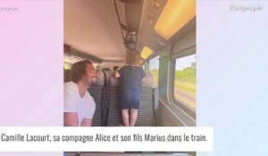 Camille Lacourt : Son fils Marius lui fait voir de toutes les couleurs dans le train !