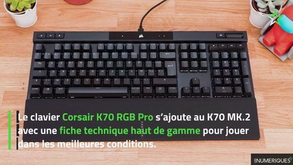 Corsair - Clavier Gaming Mécanique Sans Fil K70 Pro Mini RGB TKL