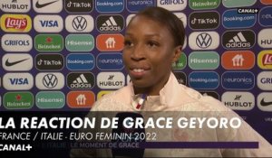 La réaction de Grace Geyoro après France / Italie - EURO Féminin 2022