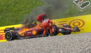 "J’ai vu que la voiture commençait à prendre feu..." : Carlos Sainz a eu très chaud au Grand Prix d’Autriche