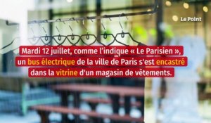 Paris : un bus électrique s’encastre dans une vitrine, plusieurs blessés