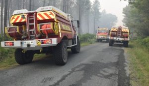 Incendie en Gironde : près de Landiras, les sapeurs-pompiers toujours mobilisés