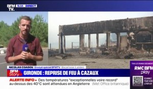 Incendies en Gironde: le feu reprend à Cazaux