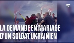 De retour du front, ce soldat ukrainien demande sa compagne en mariage