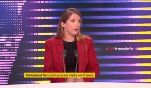 MBS en visite en France : "Discuter avec l'ensemble des pays du Golfe me paraît une nécessité absolue", justifie Aurore Bergé