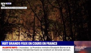 Incendies: huit grands feux toujours en cours ravagent la France