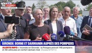 Gironde: Elisabeth Borne décrit "des événements dont on sait très bien qu'ils sont liés au dérèglement climatique"