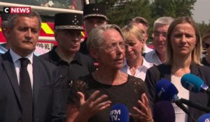 Incendies : Elisabeth Borne et Gérald Darmanin en visite en Gironde
