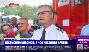 Incendie en Gironde: le sous-préfet d'Arcachon affirme qu'il n'y a pas eu "de progression significative" du feu dans la nuit