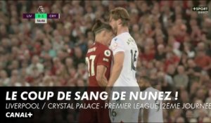Le coup de boule de Darwin Nunez lors de Liverpool / Crystal Palace - Premier League 2022-23