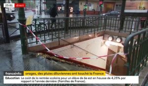 Météo - Regardez les images de Paris hier soir avec des stations de métro et des rues inondées