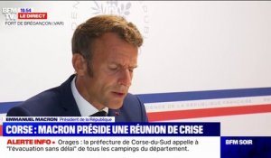 Orages: Emmanuel Macron exprime "son soutien à la Corse"