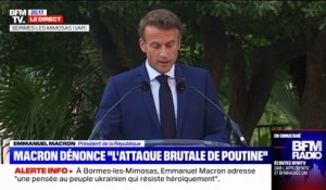 Emmanuel Macron: "La guerre tonne à nos portes"