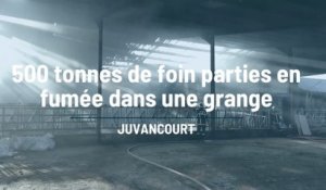 Le hangar du maire de Juvancourt détruit partiellement