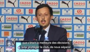 Marseille - Longoria explique les raisons du départ de Sampaoli : "Un commun accord"