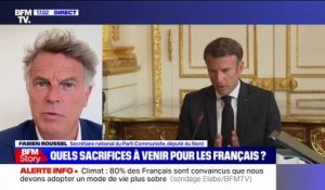 "Fin de l'abondance": pour Fabien Roussel, "les propos d'Emmanuel Macron sont déplacés, méprisants et provocateurs"