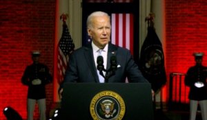 Joe Biden fustige  l’«extrémisme» de Donald Trump et de ses partisans lors d'un discours