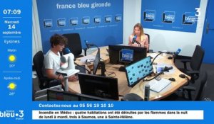 14/09/2022 - Le 6/9 de France Bleu Gironde en vidéo