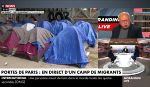 Revoir Morandini Live en direct d'un camp de migrants aux Portes de Paris, ce matin sur CNews : Des dizaines de clandestins vivent sous ces tentes au grand désespoir des riverains