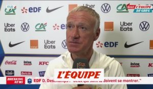 Deschamps : «Ceux qui sont là doivent se montrer» - Foot - Ligue des nations - Bleus