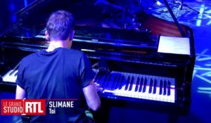 Slimane interprète ''Toi '' dans " le Grand Studio RTL"