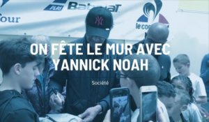 Yannick Noha inaugure l’association Fête le mur à Romilly